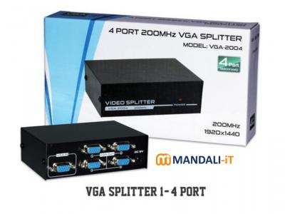 4 Port 200 MHz VGA Video Splitter