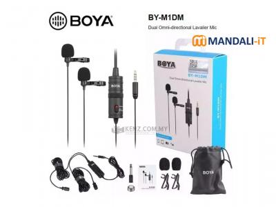 Boya By-M1Dm Dual Lavalier Microphone Omnidirectional Mic