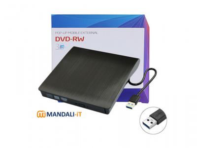 Brushed Texture USB 3.0 POP-UP Mobile External DVD-Rw DVD / CD Rewritable Drive External ODD & HDD Device